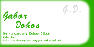 gabor dohos business card